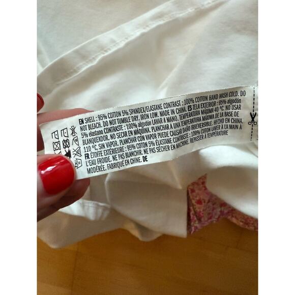 English Factory ruffled colorblock top White Pink Small - Picture 3 of 3